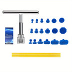 Car Dent Repair Puller, Car Repair Tools Kit With 18pcs Plastic Glue Tabs Metal T-Handle Dent Remover Universal For Car Accessories