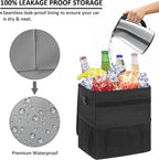 Vankor Car Trash Can for Car Cute, Car Trash Bag Bin Hanging Waterproof Automotive Car Garbage Cans Leak Proof Vehicle Trash Can Black