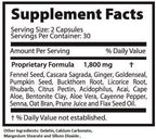 Super Colon 1800 Weight Loss Detox Cleanse All Natural with Acai Fruit and Fennel Seeds 60 Capsules Per Bottle 50 Bottles