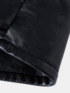 mens vintage zipper up button designer belted pocket leather jackets