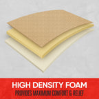 Motor Trend Seat Cover for Cars Trucks SUV, Faux Leather Rear Bench Beige Padded Car Seat Cover with Storage Pockets, Premium Interior Car Seat Cover
