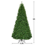 Goplus 9' Pre-Lit Artificial Christmas Tree Premium Hinged w/ 1000 LED Lights & Stand
