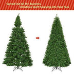 Goplus 9' Pre-Lit Artificial Christmas Tree Premium Hinged w/ 1000 LED Lights & Stand