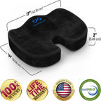 Everlasting Comfort – The Original Seat Cushion for Desk Chair, Enhances Posture and Support, Non-Slip, Ideal Tailbone Cushions for Pressure Relief - Multi-Use Gaming, Car, Office Chair Cushion