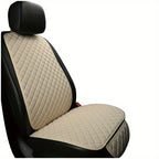 Car Seat Cover, Breathable Flax Four Seasons Car Seat Cushion Protector Pad Front Pad Fit For Most Cars Front Chair Cushion