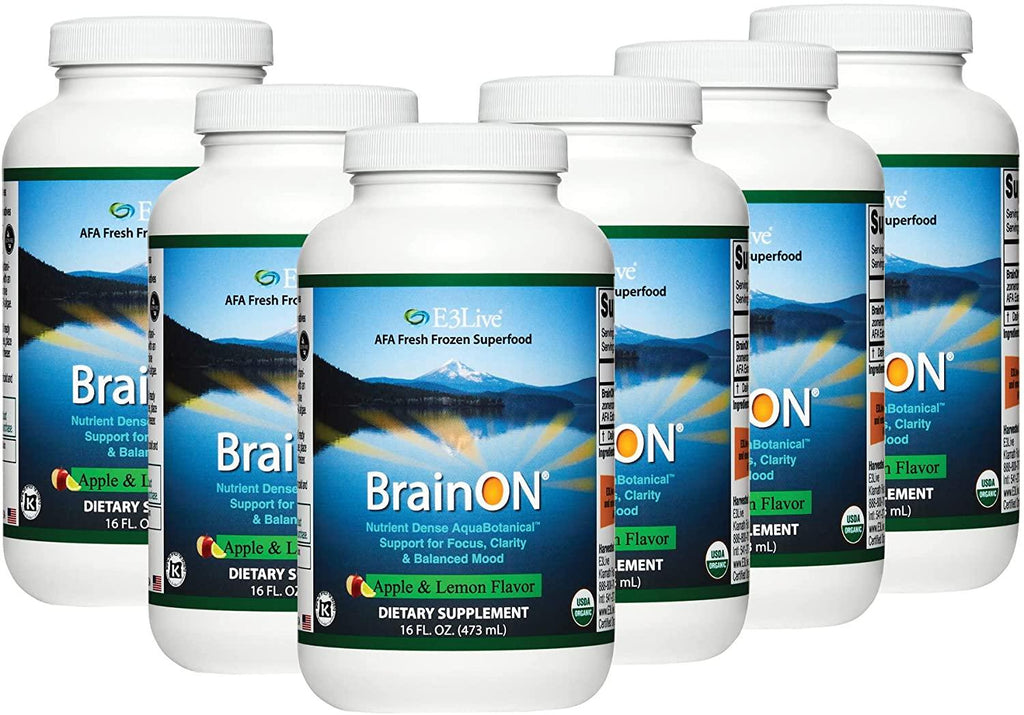 E3Live® BrainOn® (Apple/Lemon) 6-Pack, 16 ounce