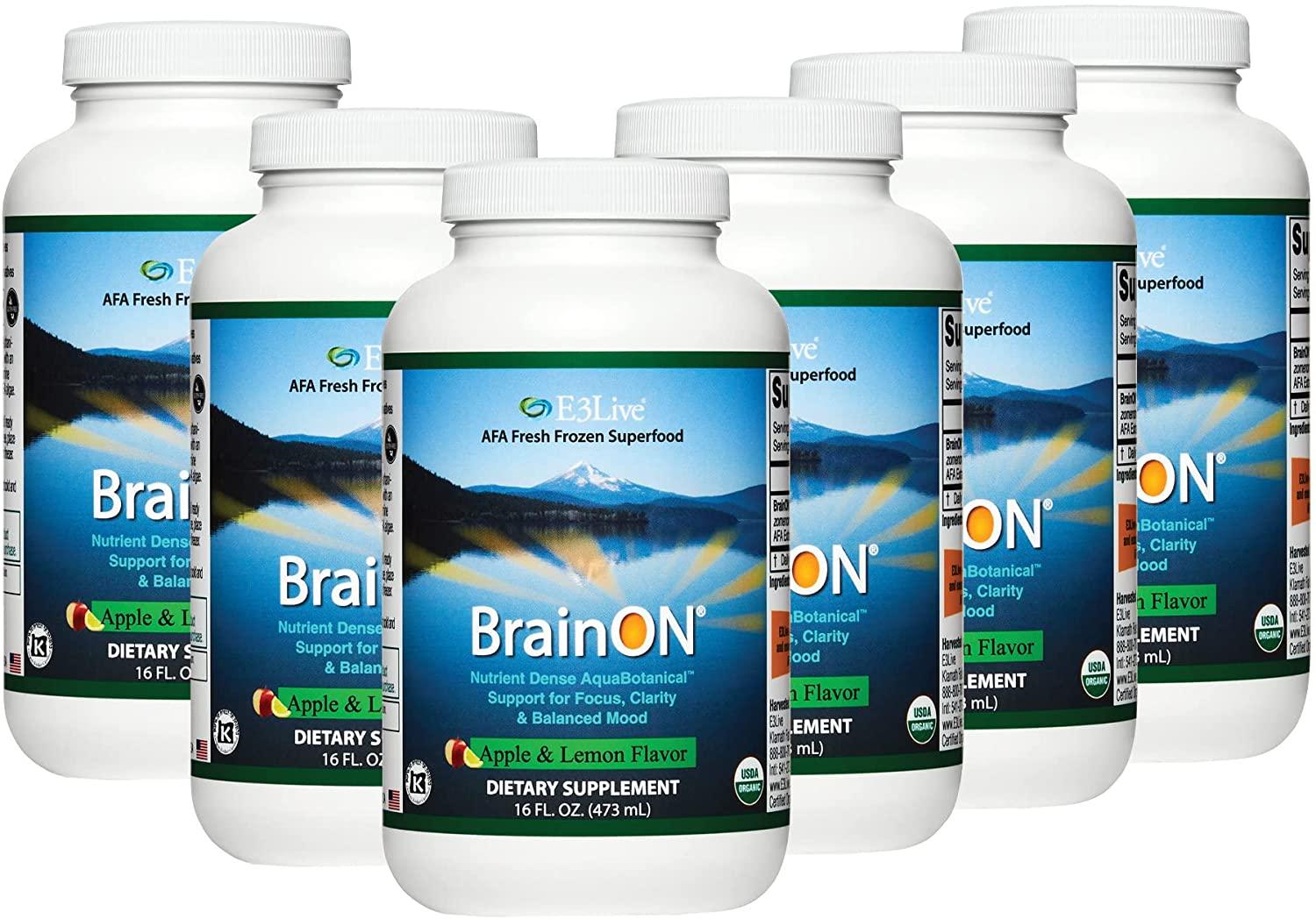 E3Live® BrainOn® (Apple/Lemon) 6-Pack, 16 ounce
