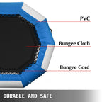 10ft Inflatable Water Bouncer Water Trampoline Splash Padded Inflatable Bouncer Bounce Swim Platform for Water Sports