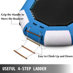 10ft Inflatable Water Bouncer Water Trampoline Splash Padded Inflatable Bouncer Bounce Swim Platform for Water Sports