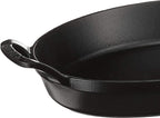 Staub Cast Iron 11-inch x 8-inch Oval Baking Dish - Matte Black, Made in France