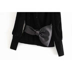 velvet v-neck coat