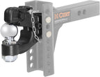 CURT 45919 Channel Mount Pintle Attachment with 2-Inch Ball, 10,000 lbs, Shank Required , Black