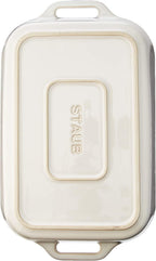 STAUB Ceramics Rectangular Baking Dish, 13x9-inch, Rustic Ivory