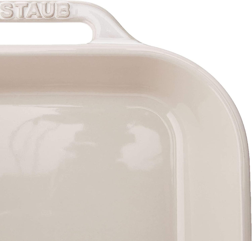 STAUB Ceramics Rectangular Baking Dish, 13x9-inch, Rustic Ivory