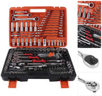 Ratchet Socket Set,150Pcs Ratchet Socket Set Vehicle Maintenance Repair Toolbox Combination Wrench Hand Tool