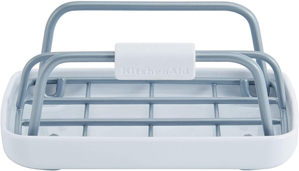 KitchenAid Satin Powder Coated Sponge Holder, One Size, White