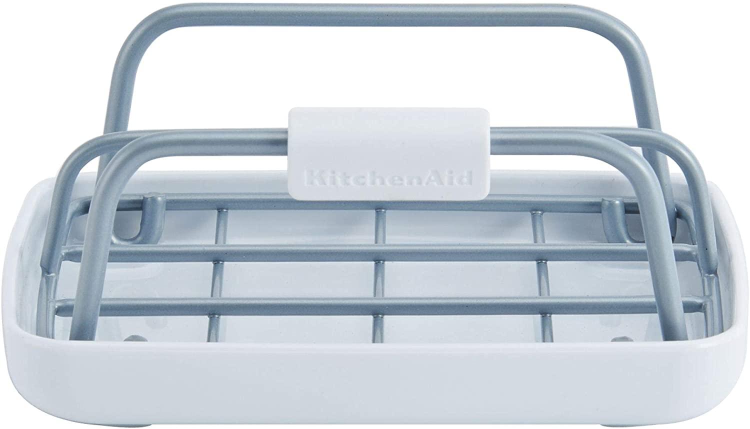 KitchenAid Satin Powder Coated Sponge Holder, One Size, White