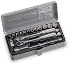 TONE 1800M 1/4" Square Drive 19 Piece Socket Set with Box