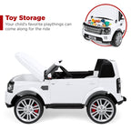 12V 3.7 MPH 2-Seater Licensed Land Rover Ride On Car Toy w/ Parent Remote Control - White