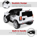 12V 3.7 MPH 2-Seater Licensed Land Rover Ride On Car Toy w/ Parent Remote Control - White