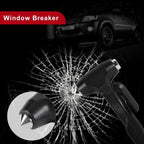 MOTORBUDDY 2-Pack Car Safety Hammer, 3-in-1 Auto Emergency Escape Hammer with Window Breaker and Seat Belt Cutter, Striking Black Emergency Escape Tool for Car Accidents