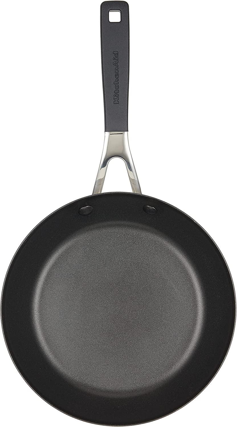 KitchenAid Hard Anodized Nonstick Frying Pans/Skillet Set, 8.25 Inch and 10 Inch, Onyx Black