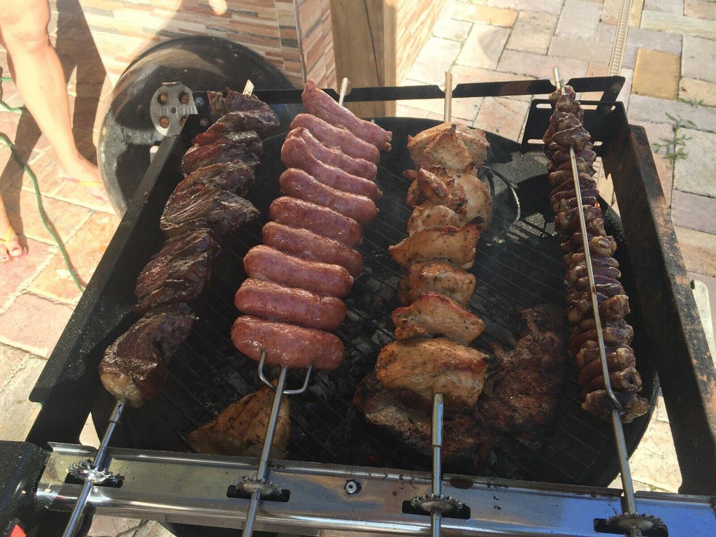 Brazilian High Rotisserie BBQ Grill  Still 5 Skewers Giragril Inox