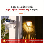 4packs Solar Fence Lights Solar Deck Lights Solar Wall Lights Solar Powered Wall Mount Outdoor Waterproof Fence Lamp Lighting For Fence Deck Patio Yard GaraStep Stair White
