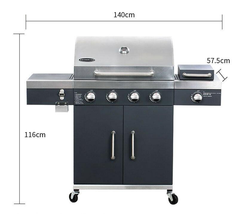 27.5" x 16.5" LPG BBQ Grill Barbecue Oven CooGrid Outdoor Courtyard Party