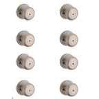 Juno Satin Nickel Privacy Bed/Bath Door Knob (8-Pack)