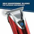 Wahl 9864r Clipper  Steel Lithium Ion Plus Beard Trimmer Deluxe Kit Red