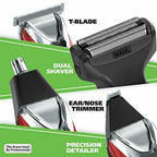 Wahl 9864r Clipper  Steel Lithium Ion Plus Beard Trimmer Deluxe Kit Red