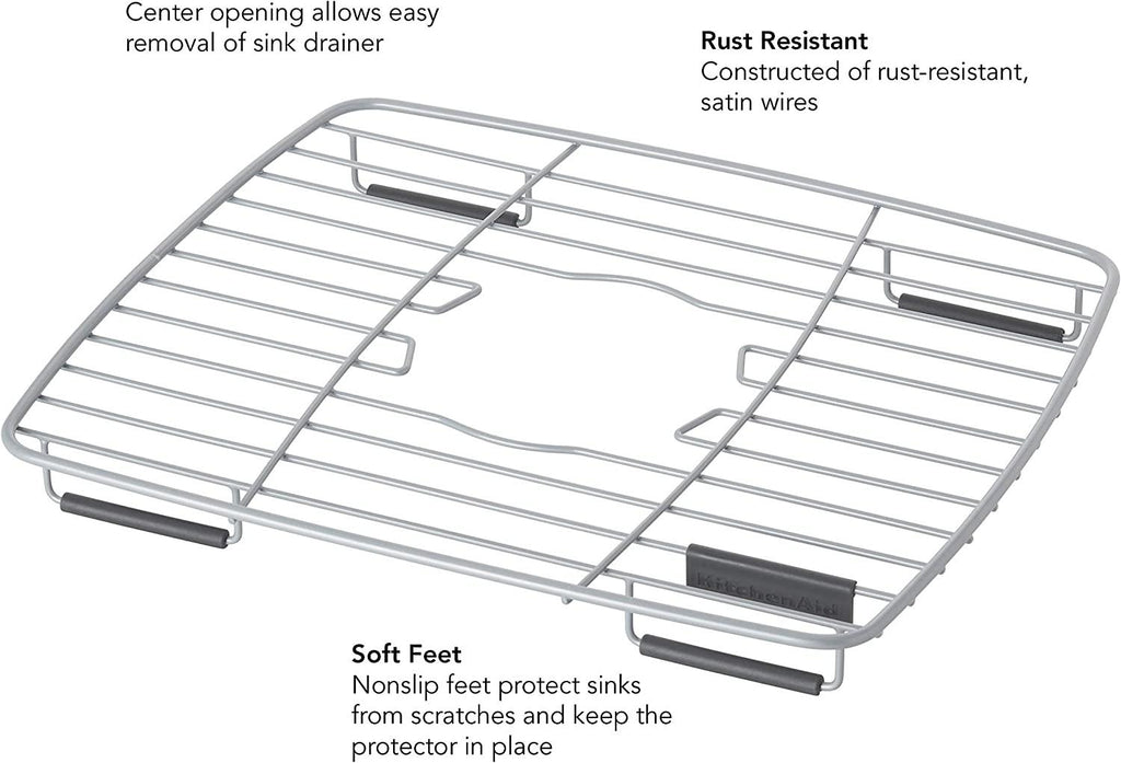 KitchenAid KE109OHCGA Small Wire Sink Protector, one size, Charcoal Gray