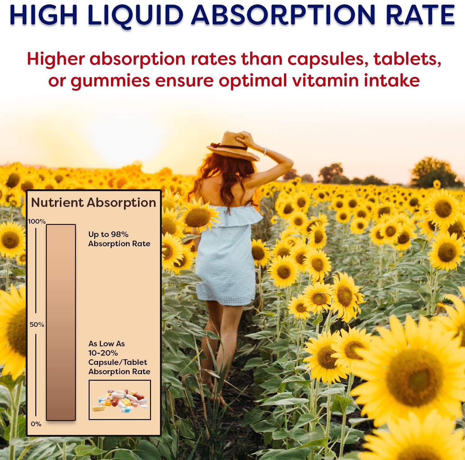 Wellgenix Sea Essentials Coral Calcium Liquid Vitamin for High Absorption - Nutritional Multivitamin Supplement - Sea Berry Flavor (32 oz) (5 Pack)