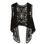 assymetric open stitch boho hippie cardigan