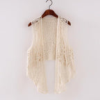 assymetric open stitch boho hippie cardigan