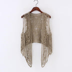 assymetric open stitch boho hippie cardigan