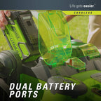 Greenworks 25302 20-Inch 40V Twin Force Cordless Lawn Mower, 5Ah Battery & Charger Included