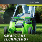 Greenworks 25302 20-Inch 40V Twin Force Cordless Lawn Mower, 5Ah Battery & Charger Included