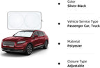 EcoNour Foldable Sunshade for Car Windshield | Dashboard Shield for Your Vehicle | Auto Window Shades for UV Rays and Sun Screen Protection | Suits for Most Sedans, SUVs, and Vans