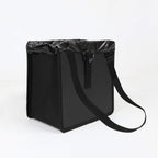 KMMOTORS Car Trash Can, Leather Car Trash Bag Foldable Hanging, Car Trash bin, Cute car Gadgets, Car Garbage Container, Vegan Leather(Medium, Black)