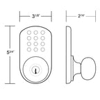 Keyless Satin Nickel Entry Door Knob
