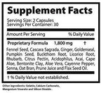 Super Colon 1800 Max Strength Weight Loss Detox Cleanse All Natural with Acai Fruit and Fennel Seeds1 Bottle 60 Capsules Per Bottle 50 Bottles