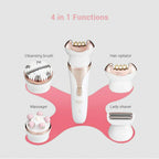 Electric 4 in 1 Women Shaver Female Body Hair Removal  Trimmer Facial