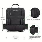 Car Seat Back StoraBag, Waterproof Durable Car Seat Organizer With Clear Screen Tablet Holder, 12 StoraPockets Seat Back Protectors