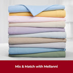 Mellanni Queen Sheet Set - 4 PC Iconic Collection Bedding Sheets &amp; Pillowcases - Hotel Luxury, Extra Soft, Cooling Bed Sheets - Deep Pocket up to 16" - Wrinkle, Fade, Stain Resistant (Queen, White)