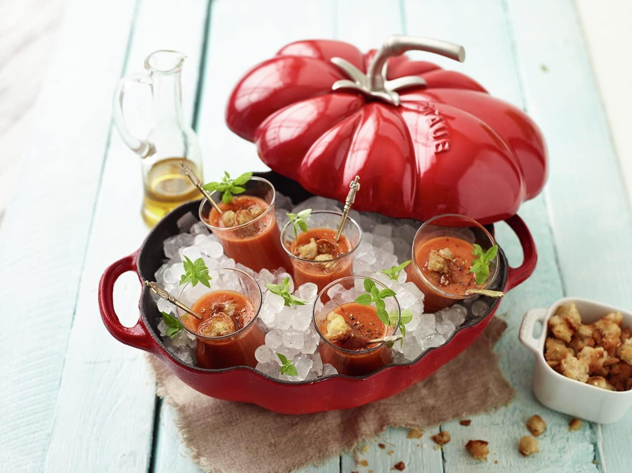 Staub Cast Iron 3-qt Tomato Cocotte - Cherry, Made in France