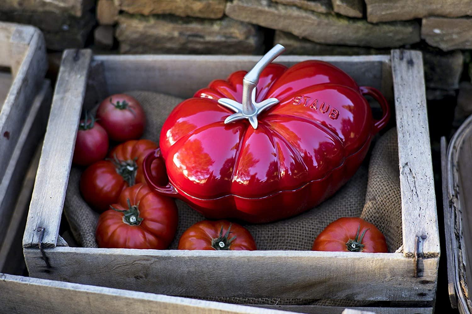 Staub Cast Iron 3-qt Tomato Cocotte - Cherry, Made in France