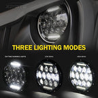 Ferrari 328 GTS 1986, 1987, 1988, 1989 7 Inch Round Cree LED Headlights White 75W 9000 Lumens Hi/Lo Beam with DRL