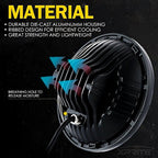 Ferrari 328 GTS 1986, 1987, 1988, 1989 7 Inch Round Cree LED Headlights White 75W 9000 Lumens Hi/Lo Beam with DRL